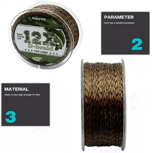 Camo Braided Weave Fishing Line