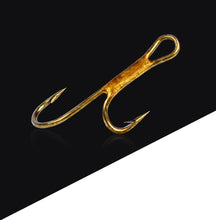 Load image into Gallery viewer, Double Gold Barbed Fishing Hook