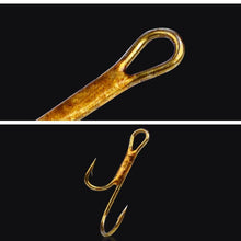 Load image into Gallery viewer, Double Gold Barbed Fishing Hook