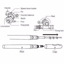 Load image into Gallery viewer, Balight Portable Pocket Telescopic Mini Fishing Rod Pen